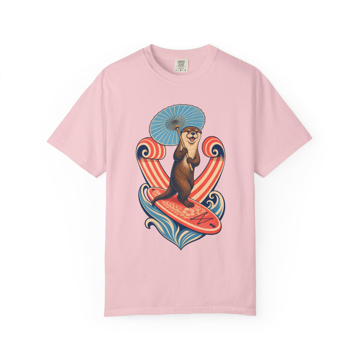Coral Otter Paddleboard Graphic Tee