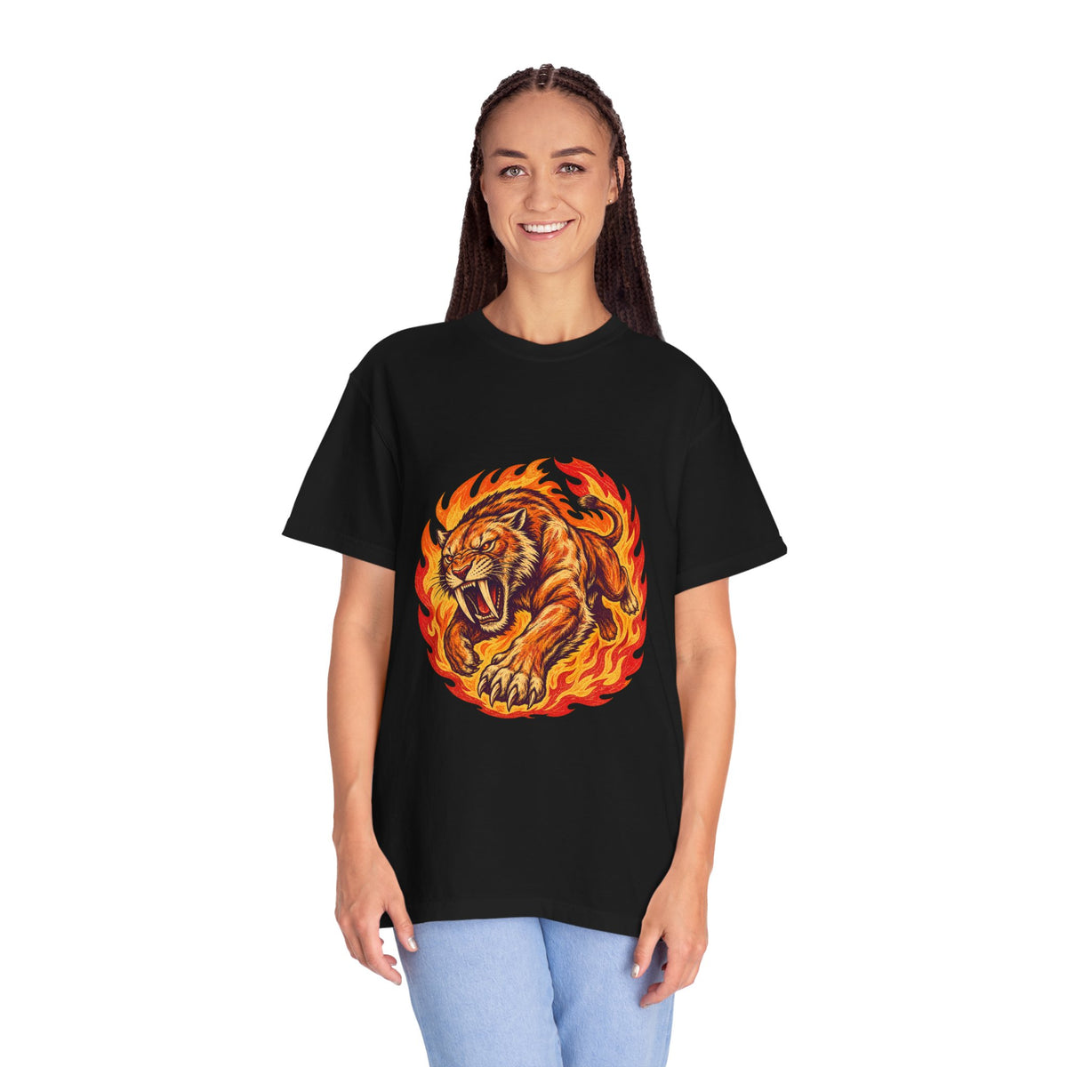 Wildfire Saber-Tooth Linocut Graphic Tee