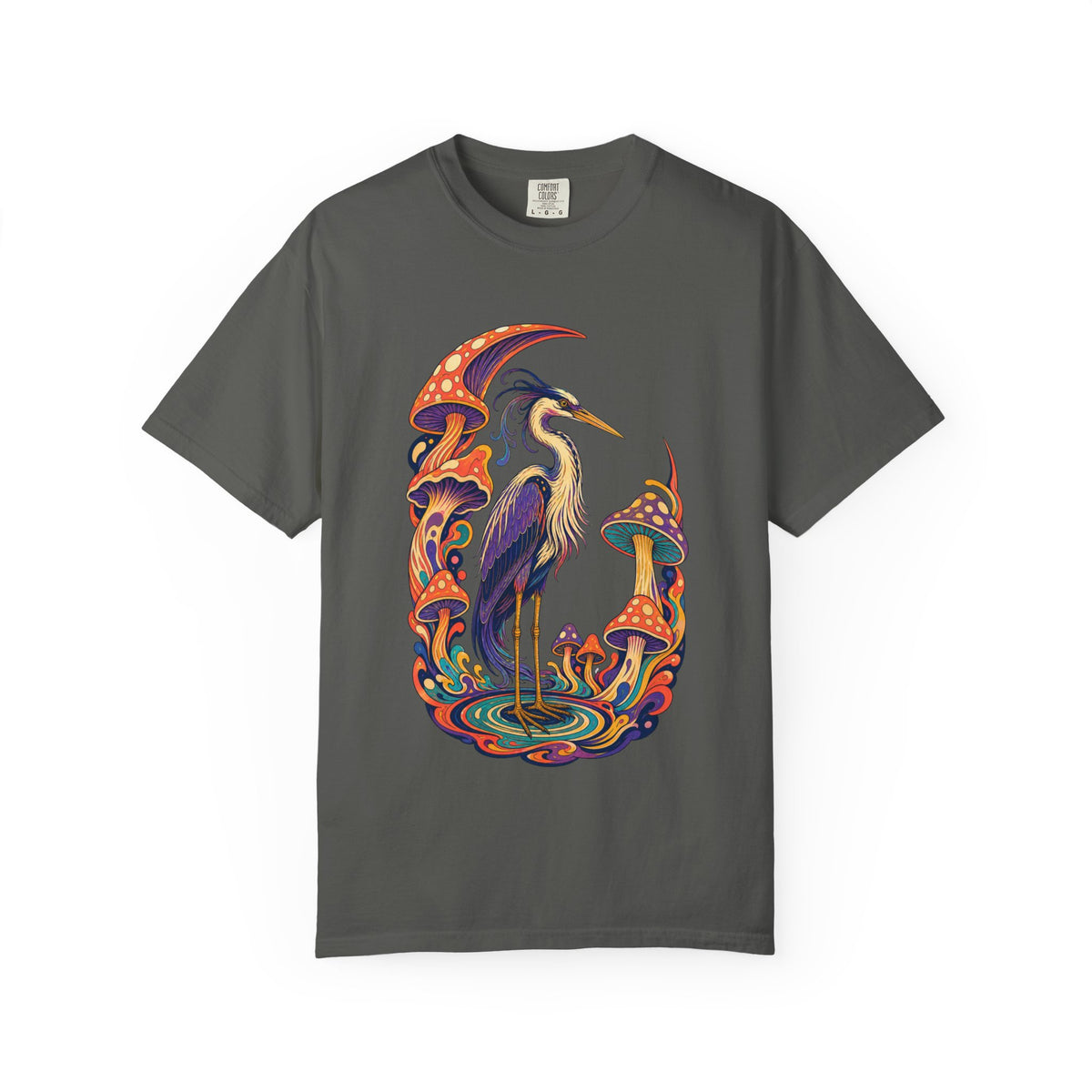 Psychedelic Mushroom Heron