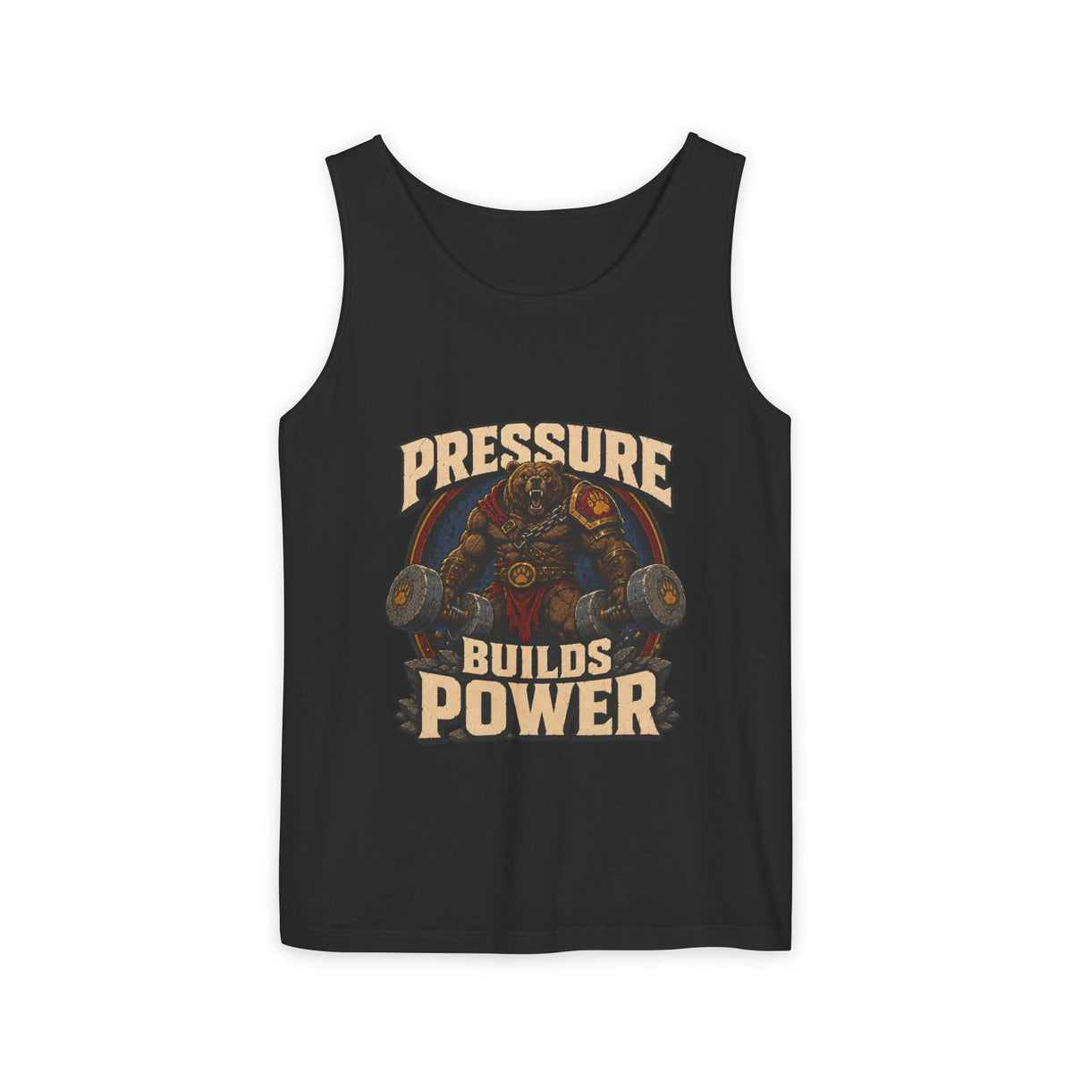 Pressure Builds Power Bear Workout Tank