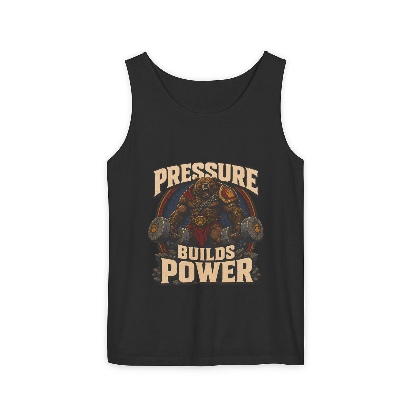 Pressure Builds Power Bear Workout Tank