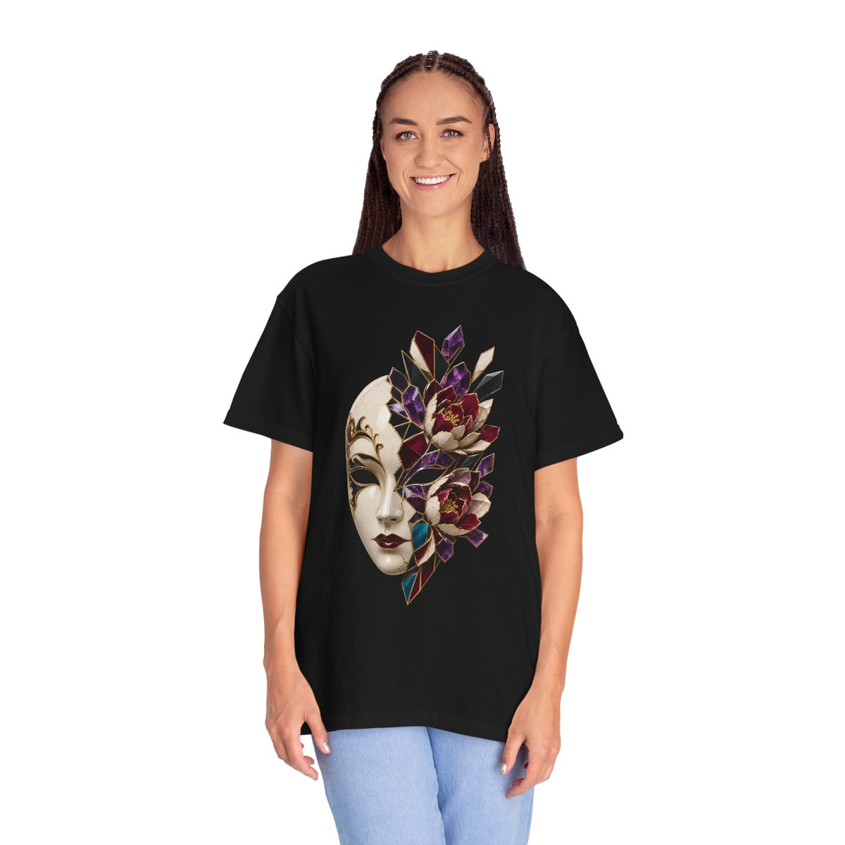 Opera Glam Porcelain Mask Graphic Tee
