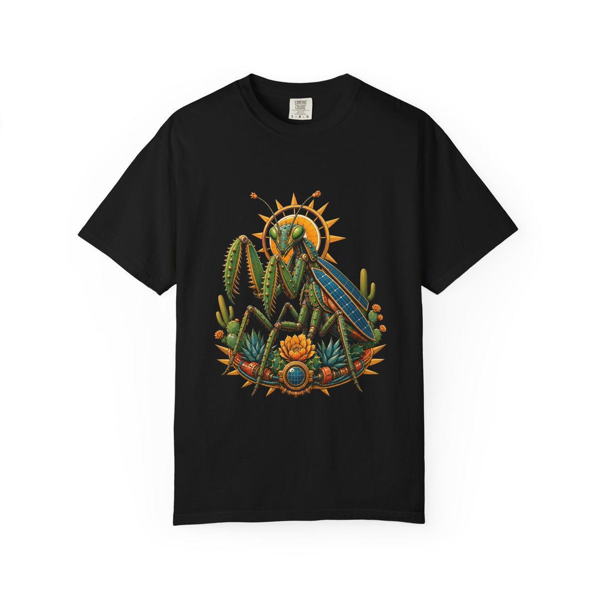 Solarpunk Cactus Mantis Graphic Tee