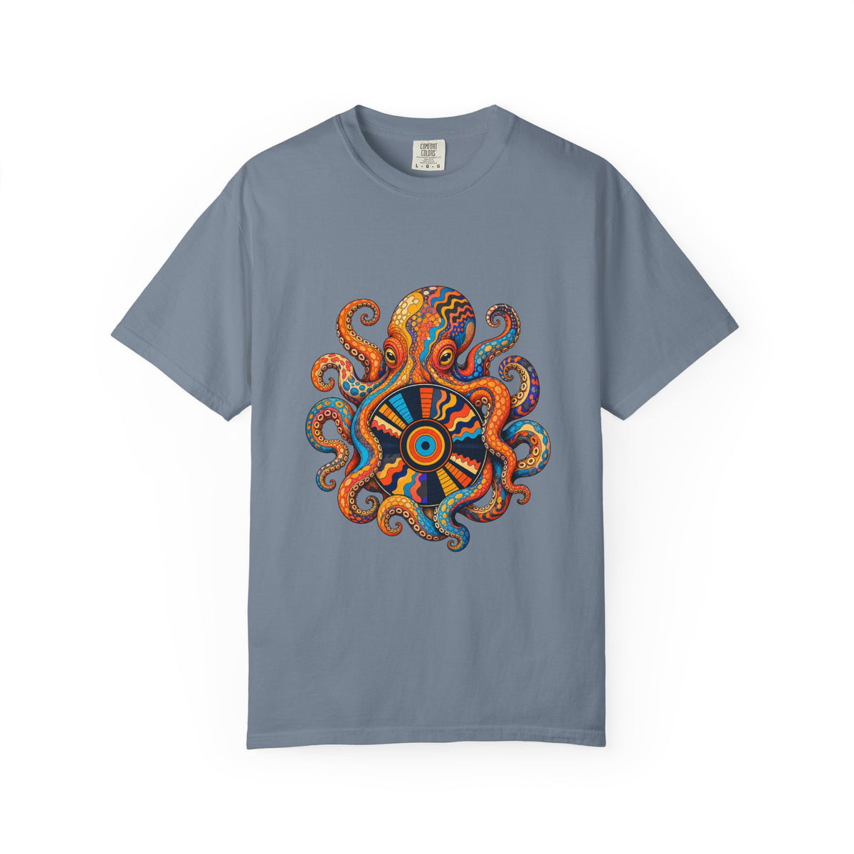 Psychedelic Patchwork Octopus Graphic Tee