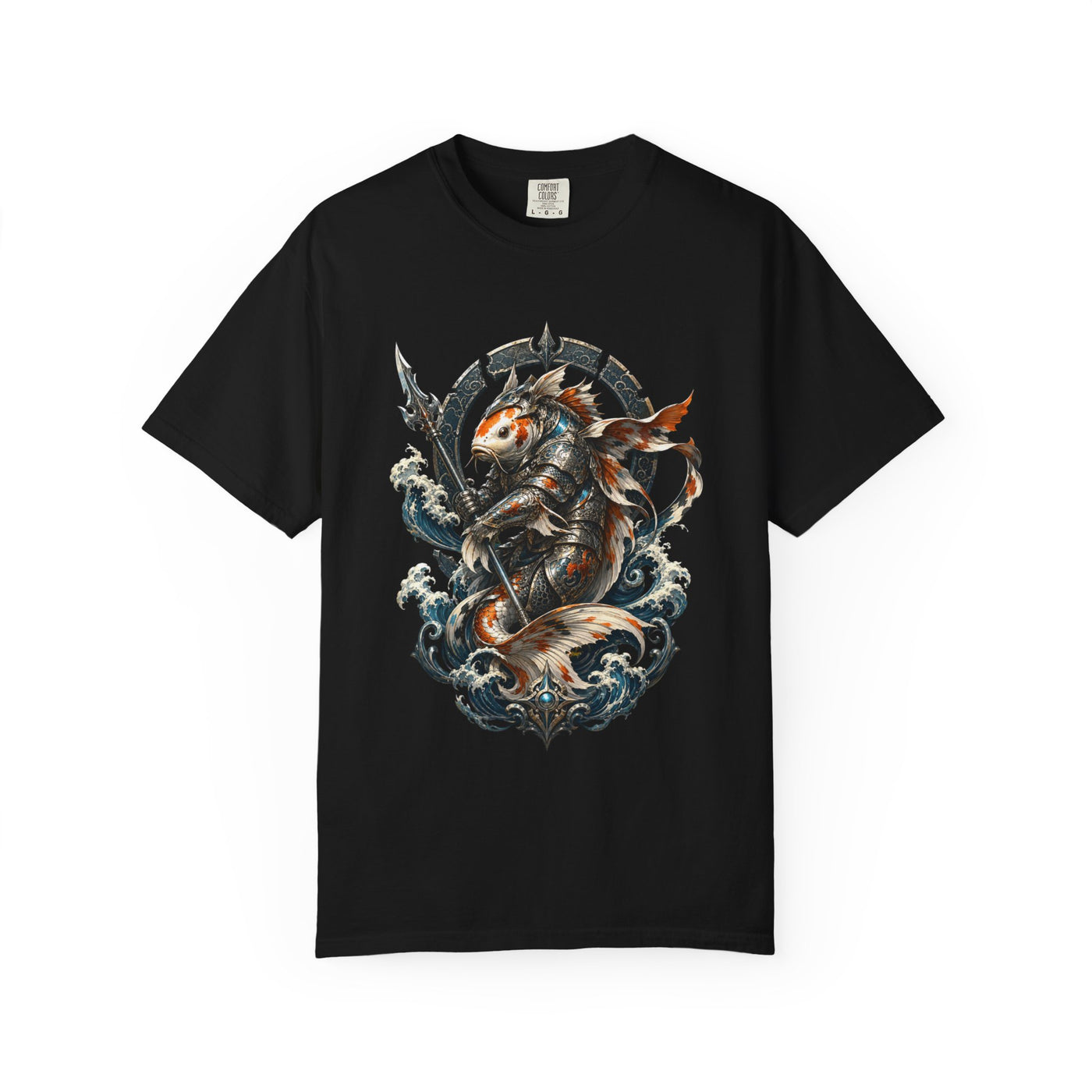Future Medieval Koi Knight Crest T-Shirt Graphic