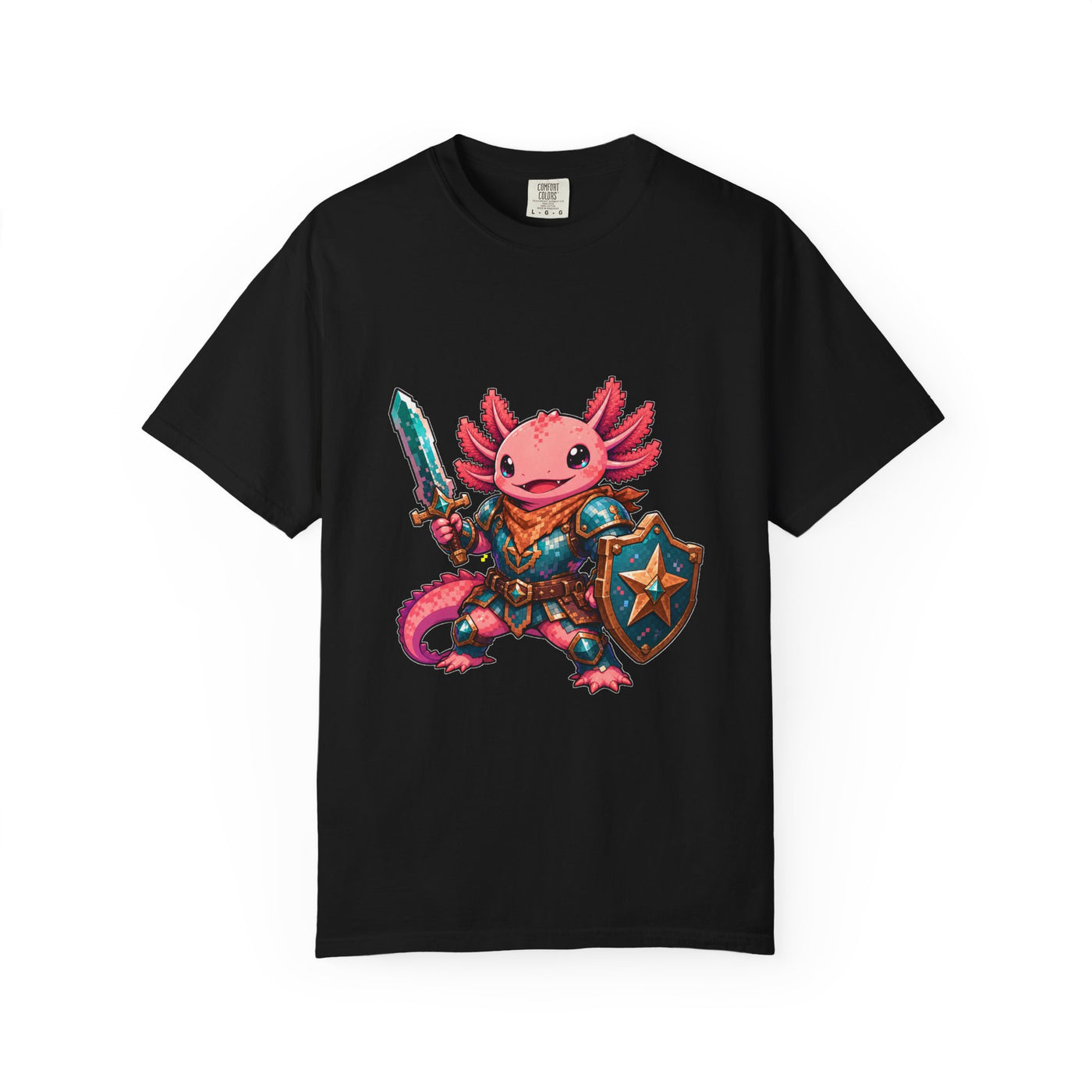 Pixel Rodeo Axolotl Paladin T-Shirt Graphic