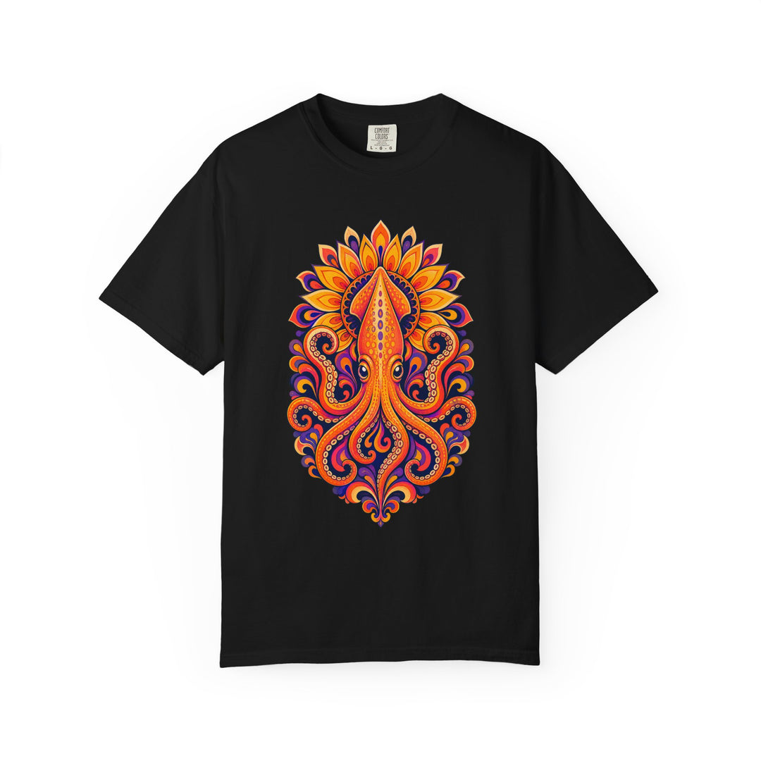 Psychedelic Sunflower Squid Graphic Tee