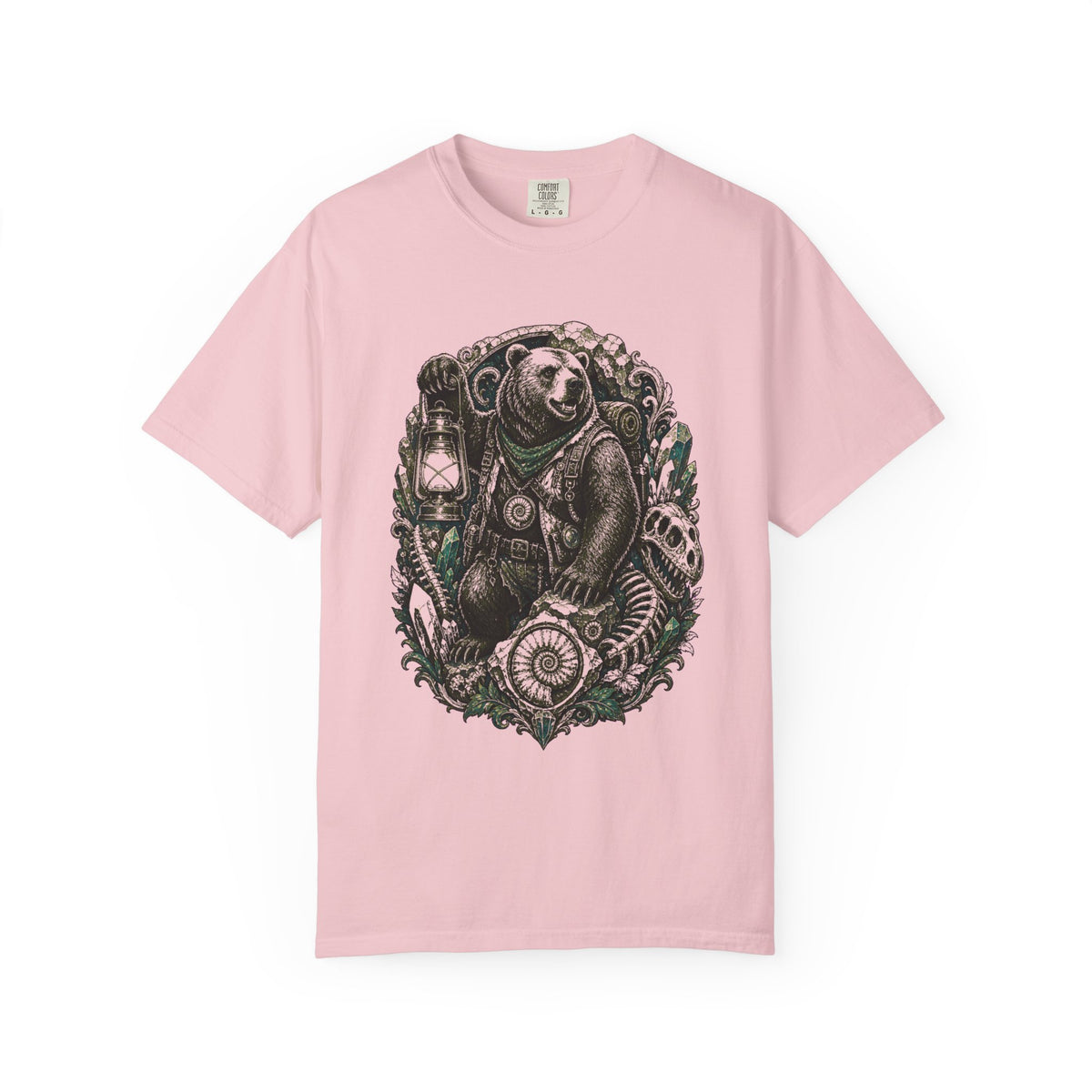Retro Cave Bear Explorer T-Shirt Graphic
