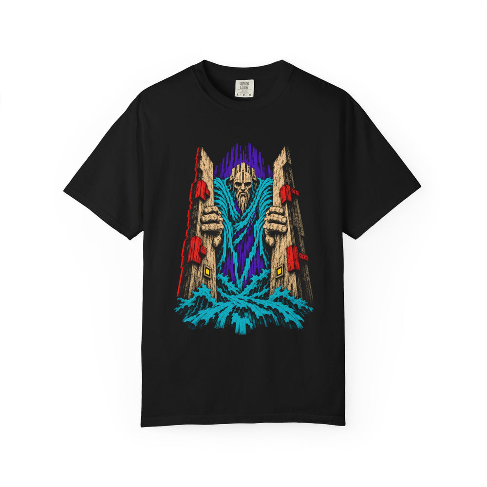 Monsoon Gate VHS Horror Graphic Tee graphic on a Black tee