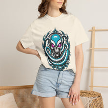 Neon Biomech Skull Tentacle T-Shirt Graphic