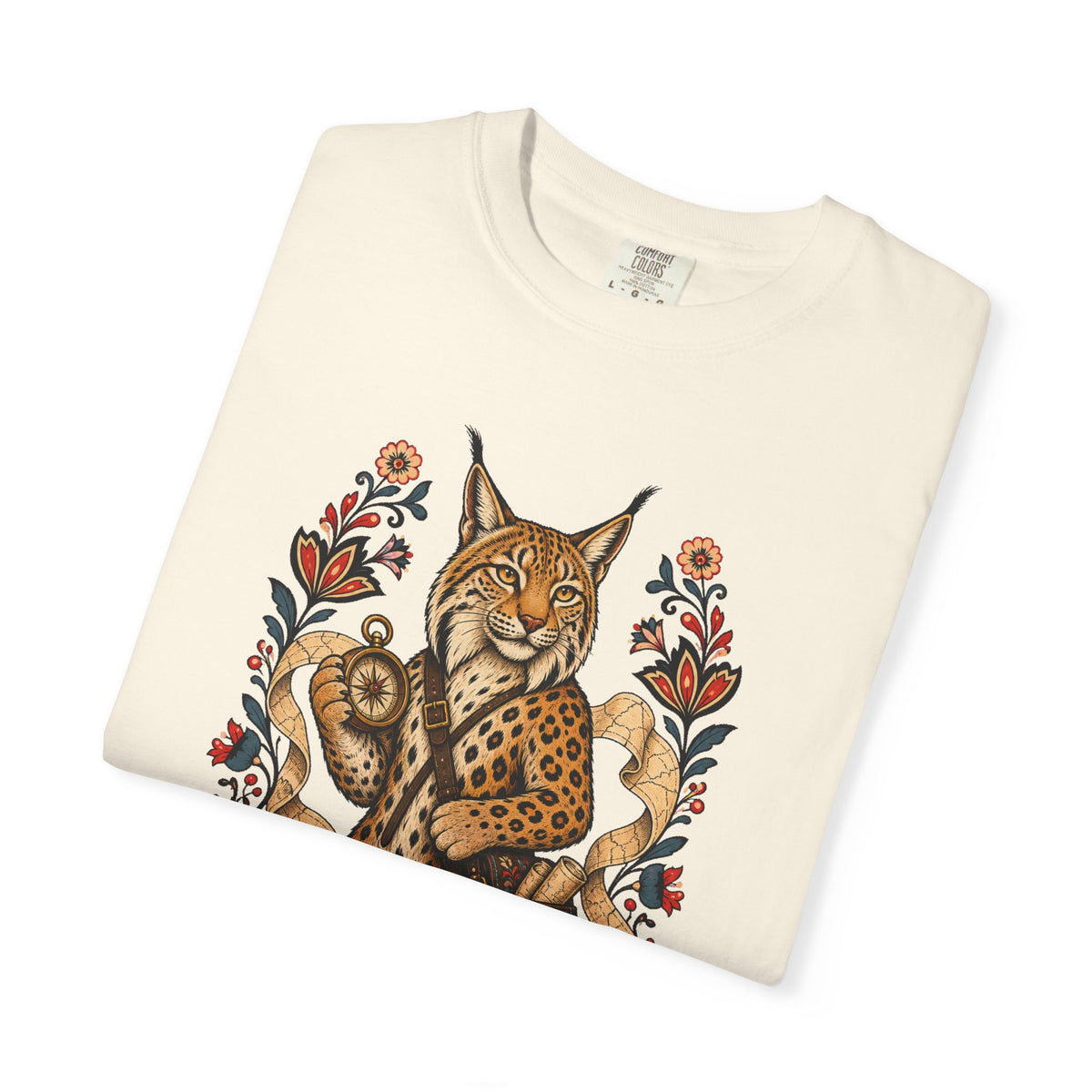 Nordic Folk Leopard Lynx Graphic Tee