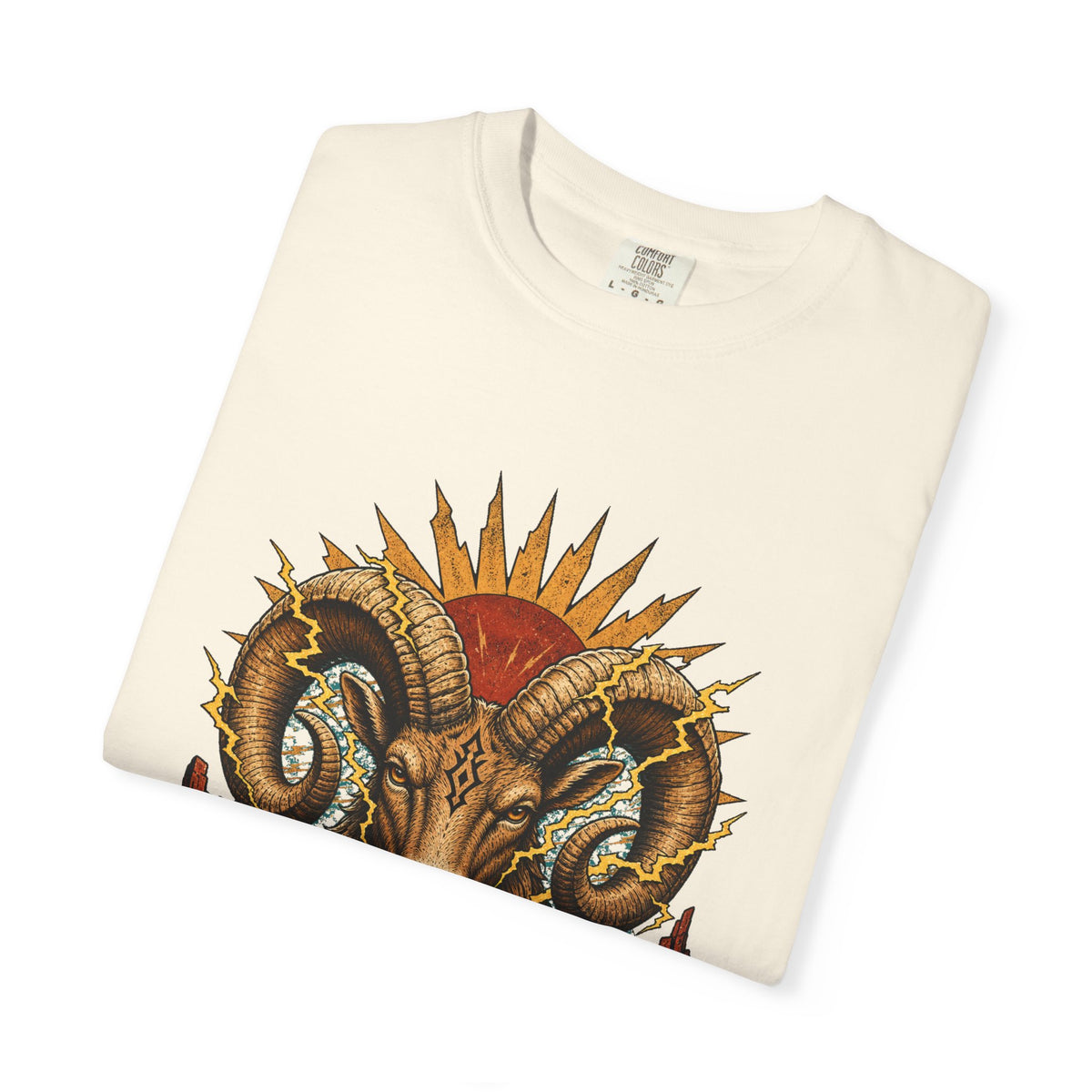 Desert Thunder Ram Tattoo T-Shirt Graphic
