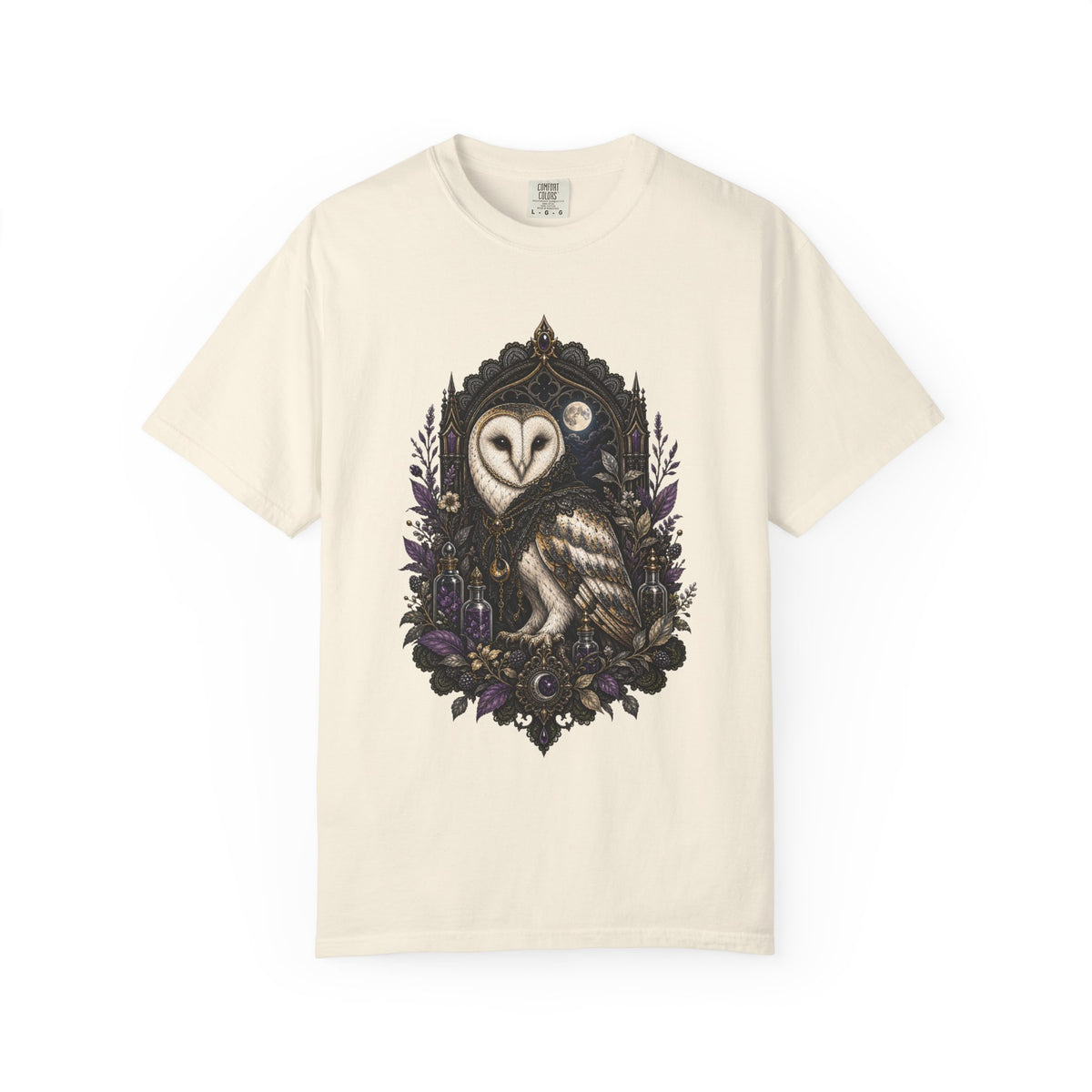 Gothic Lace Barn Owl Apothecary Graphic Tee