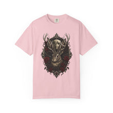 Gothic Black Rose Jackalope T-Shirt Graphic
