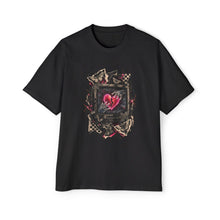 Broken Screen Valentine Heavy Oversized Emo Tee