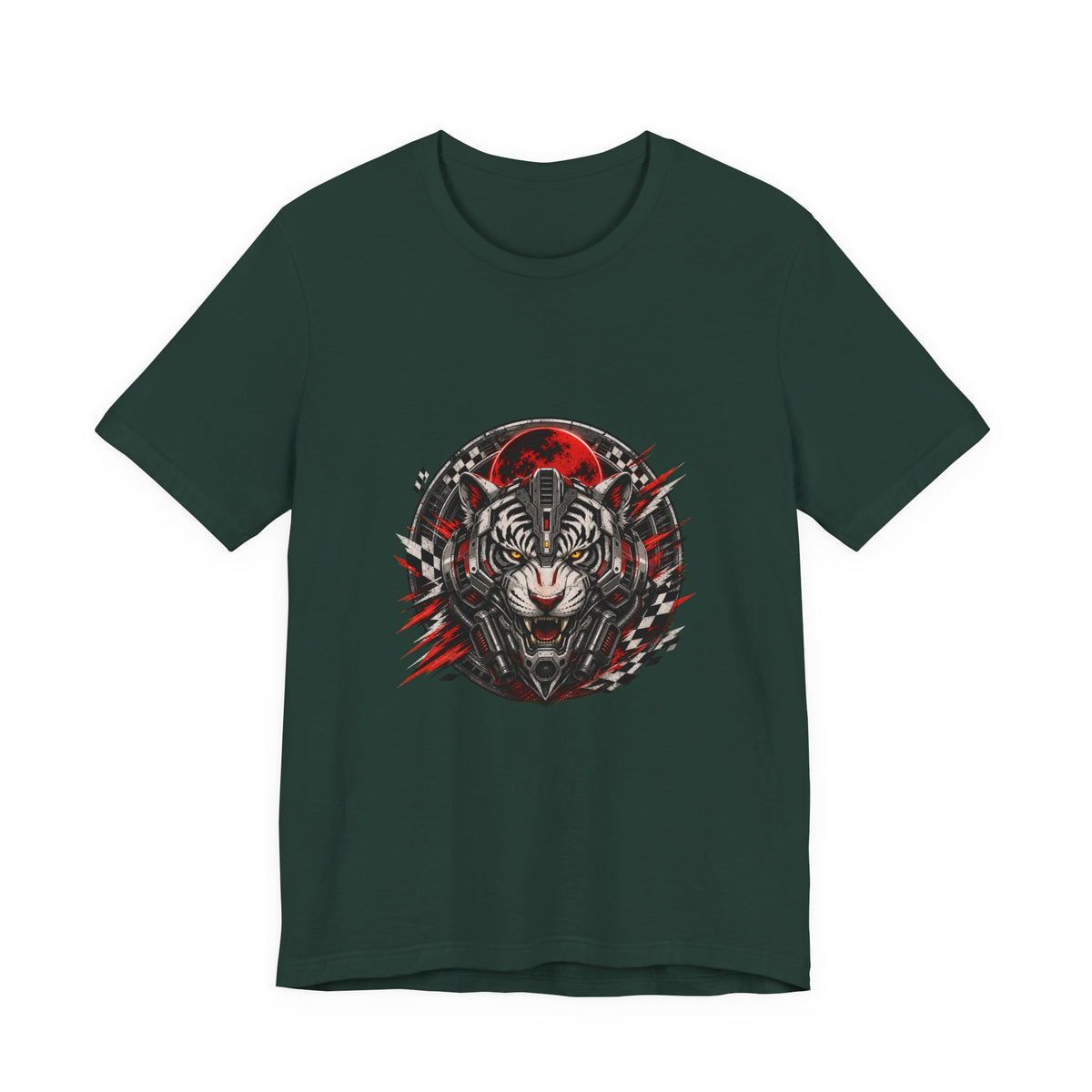 Mecha Tiger Racing Badge T-Shirt Graphic