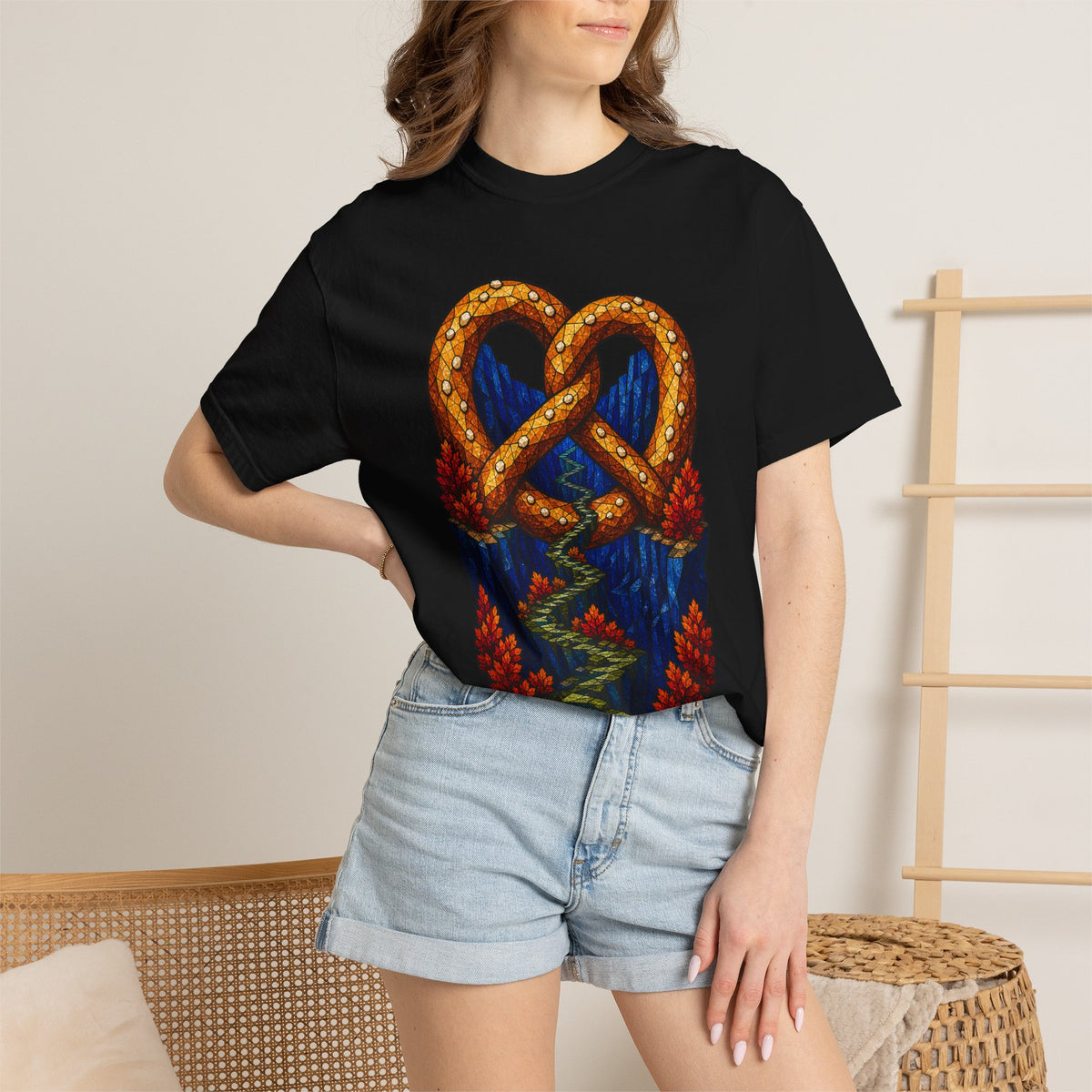 Pretzel Sky Bridge Stained Glass Adventure Graphic Tee