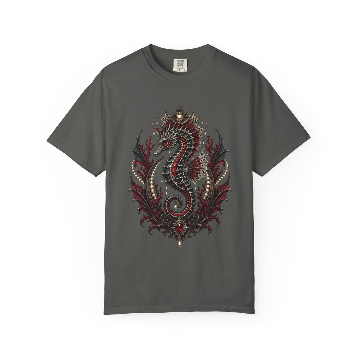 Vampire Lace Seahorse Crest T-Shirt Graphic
