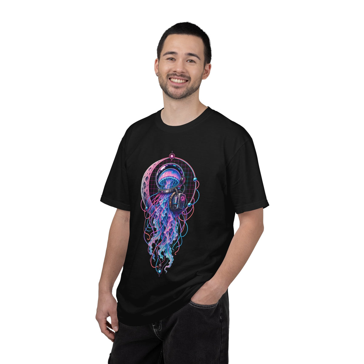 Vaporwave Jellyfish Astronaut T-Shirt Graphic