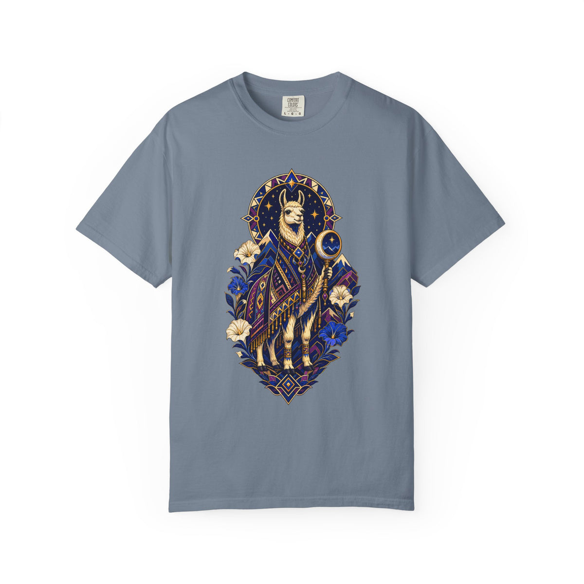 Midnight Indigo Llama Oracle Graphic Tee