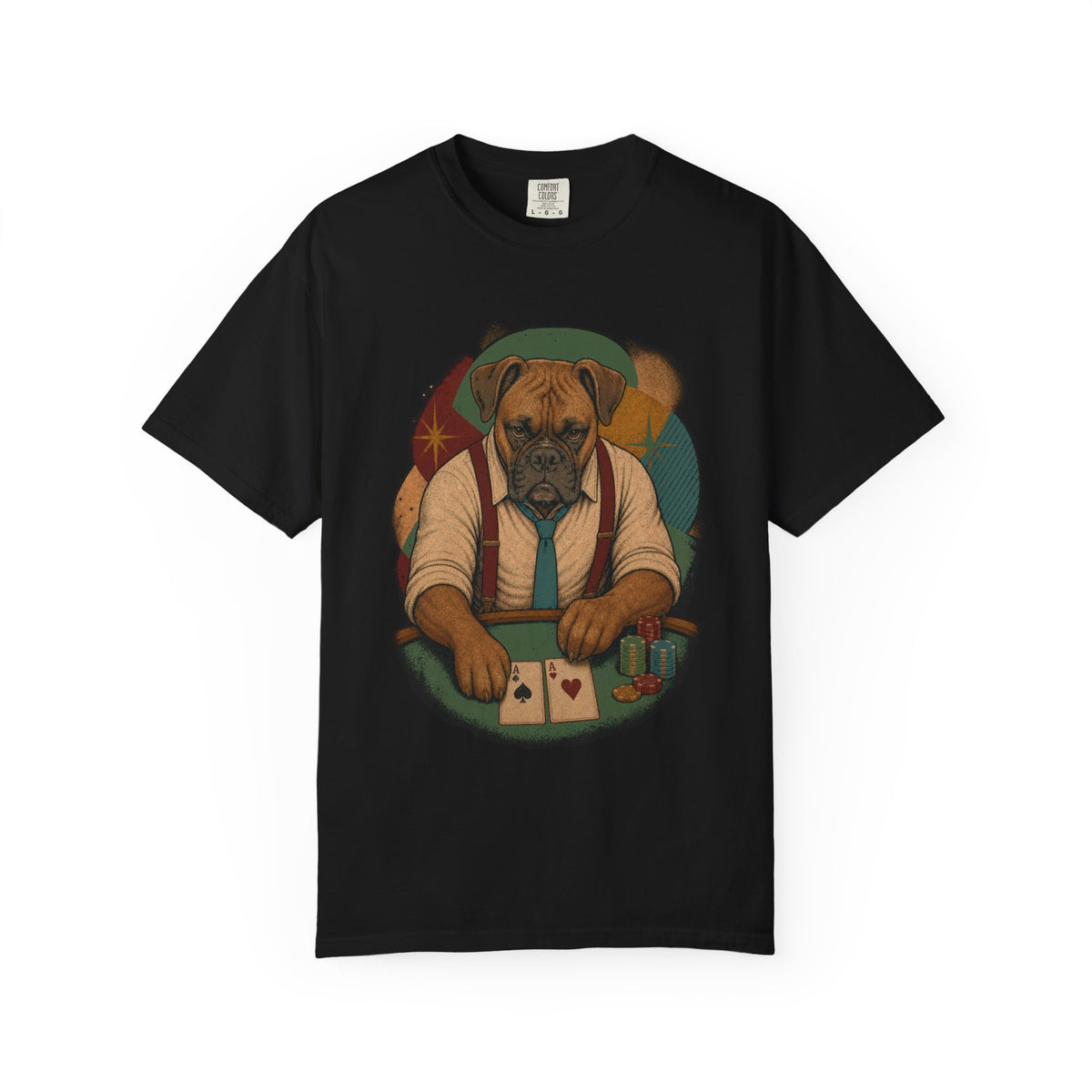 Boxer Pocket Aces Vintage Card-Room Graphic Tee