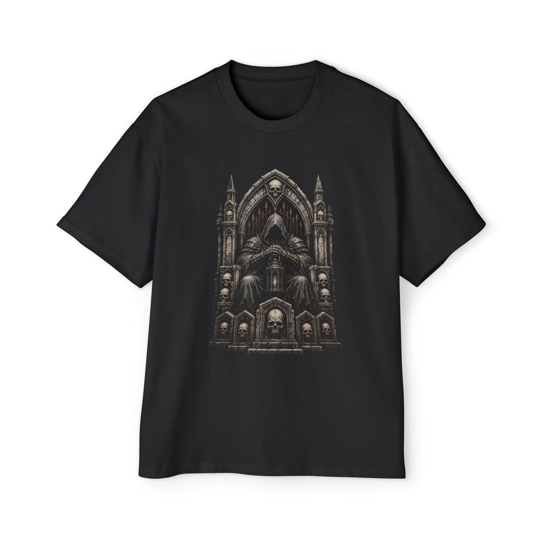 Hooded Tomb Sentinel Heavy Oversized Gothic Tee