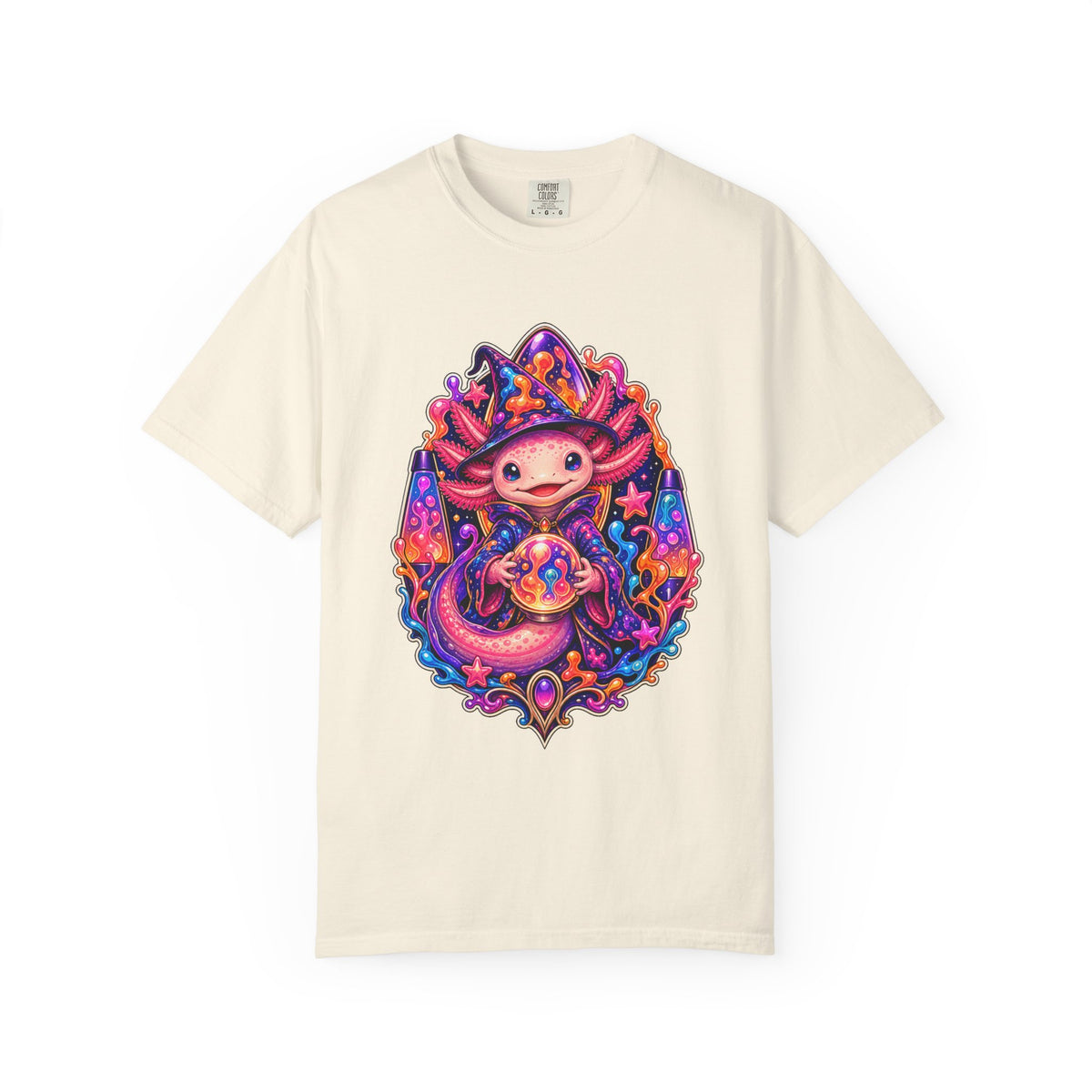 Lava Lamp Axolotl Mage T-Shirt Graphic