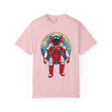 Retro Red Astronaut Planet T-Shirt Graphic