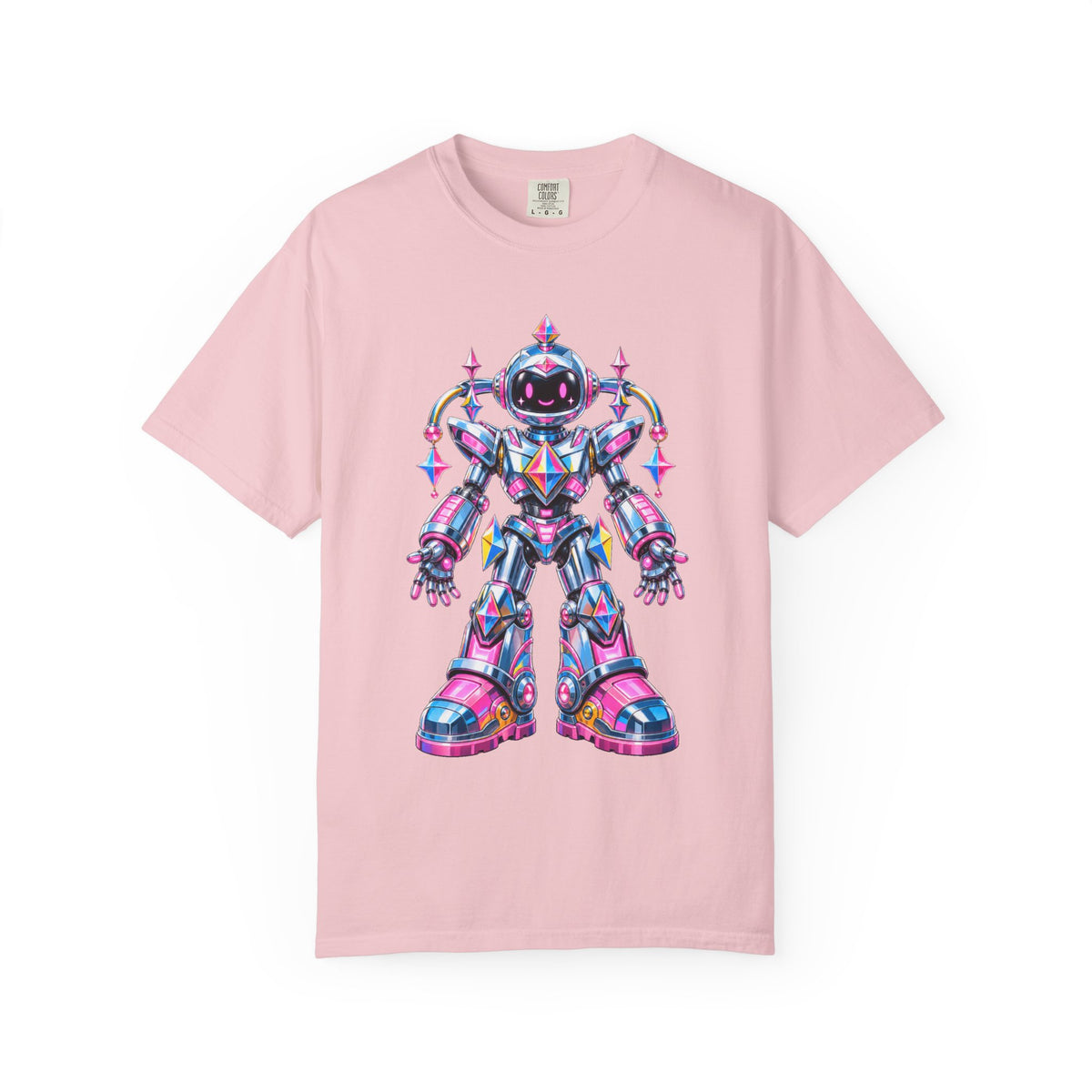 Bubblegum Chrome Robot Graphic Tee