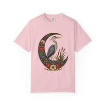 Folk Embroidery Moon Heron T-Shirt Graphic
