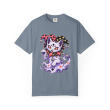 Polka-Dot Ghost Cat Jester T-Shirt Graphic