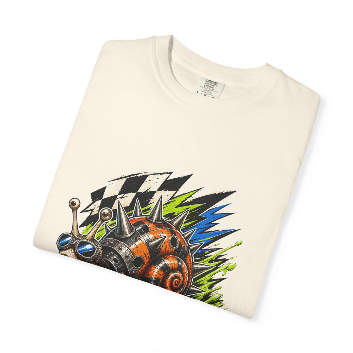 Punk Racing Snail Emblem T-Shirt Graphic