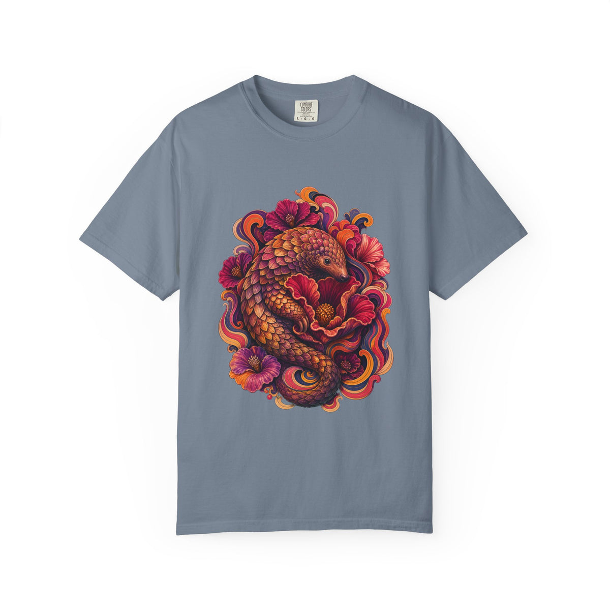 Psychedelic Velvet Pangolin Bloom Graphic Tee