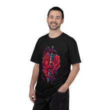 Red Violet Sword Peony Graphic Tee