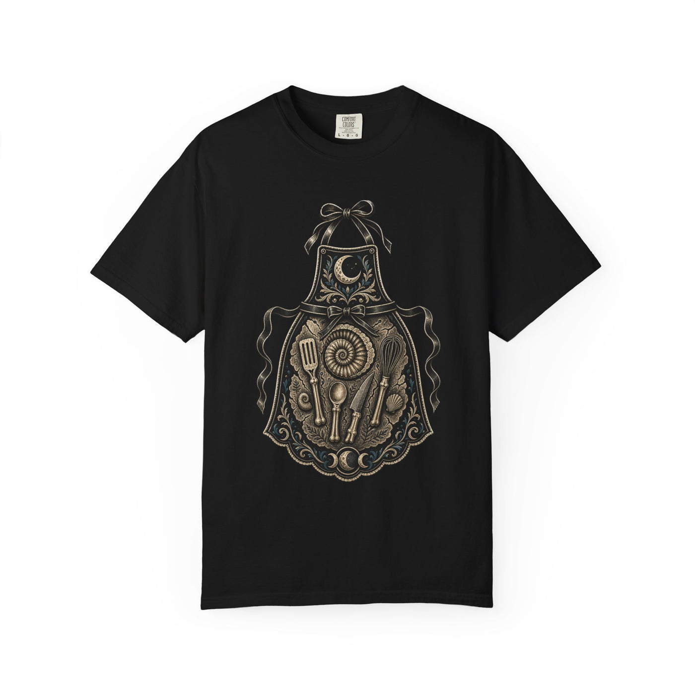 Blackwork Lunar Apron Fossil T-Shirt Graphic