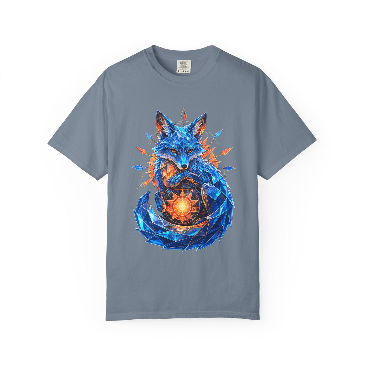 Vaporwave Glass Fox Lantern Graphic Tee