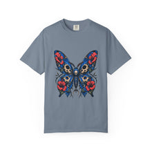 Cerulean Hibiscus Reaper Moth Graphic Tee