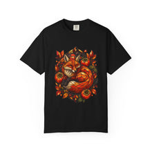 Stained Glass Persimmon Fox Graphic Tee