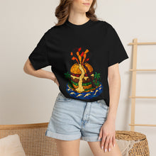 Burger Volcano Stained Glass Adventure Graphic Tee