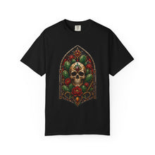 Gothic Cactus Skull Stained Glass T-Shirt Graphic