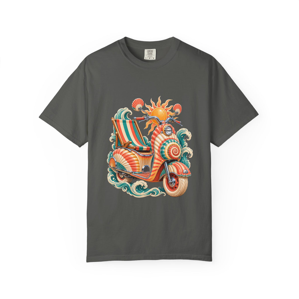 Psychedelic Deck Chair Shell Scooter T-Shirt Graphic