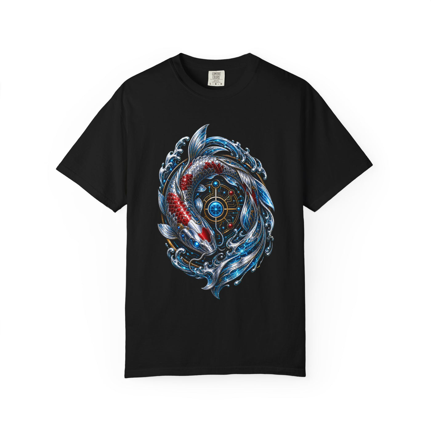 Chrome Koi Circuit Guardian T-Shirt Graphic