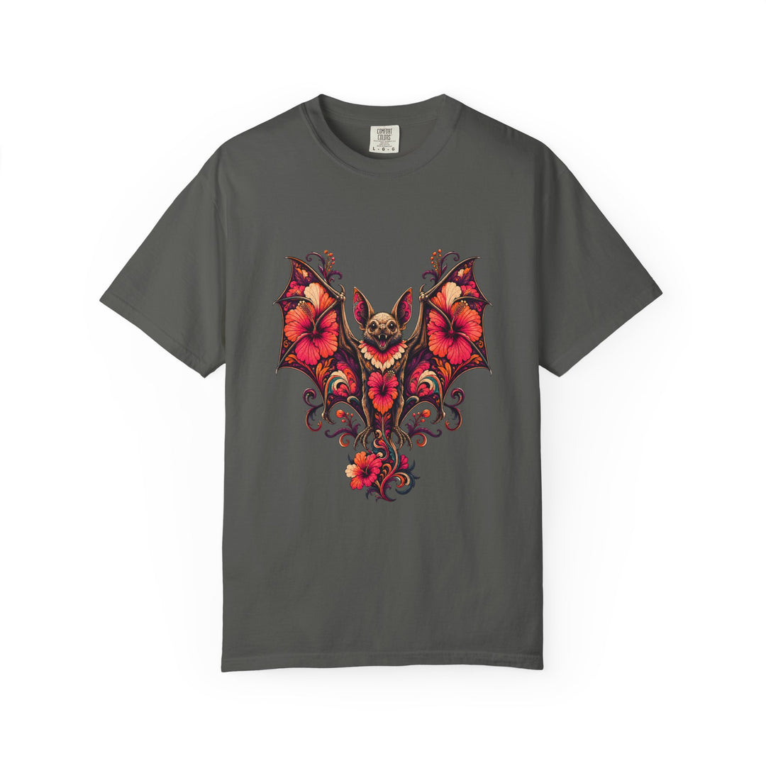 Psychedelic Hibiscus Bat Graphic Tee