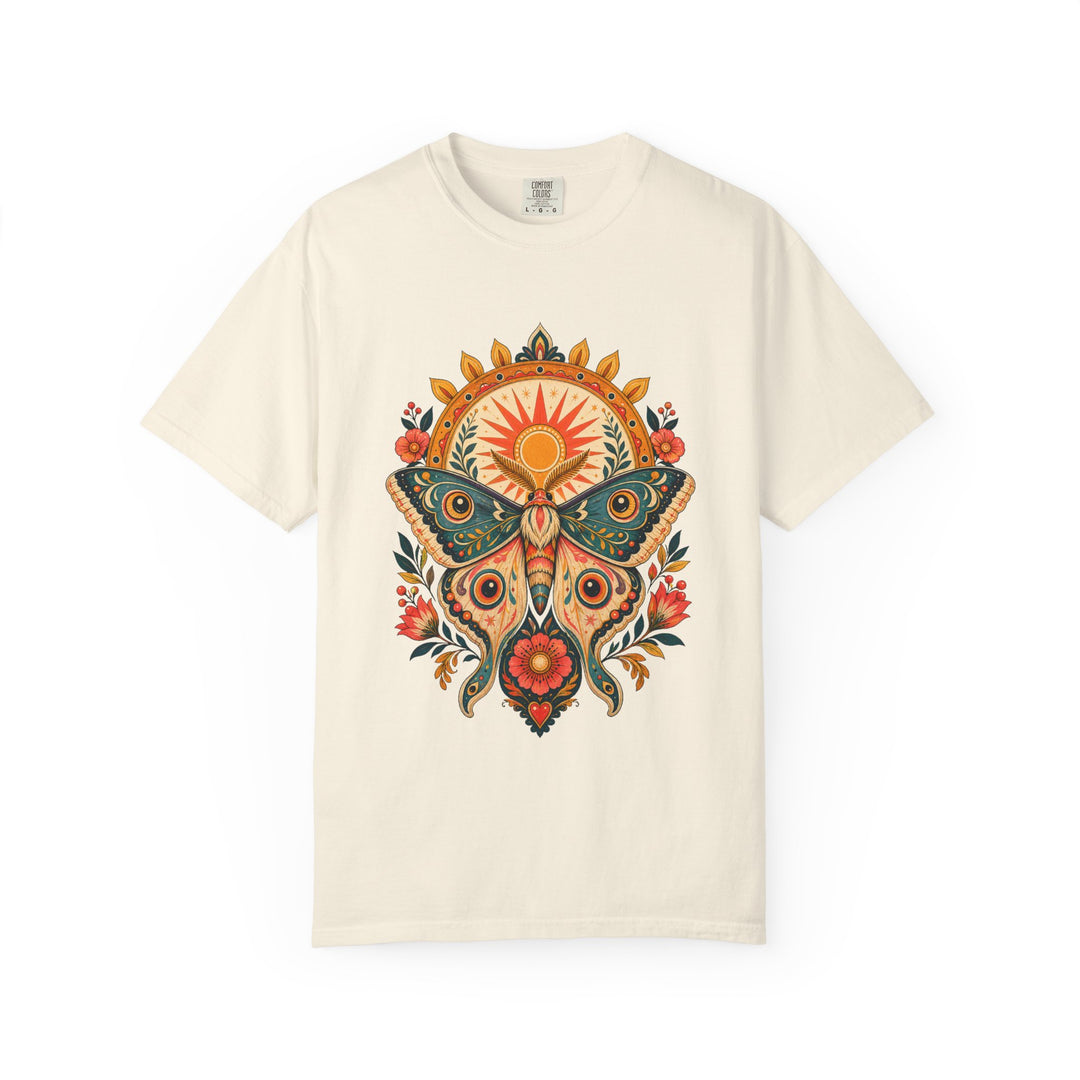 Folk Sun Moth Crest T-Shirt Graphic