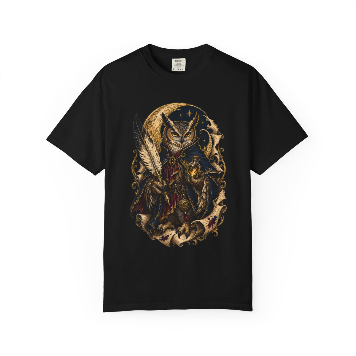Poet Owl Ink Alchemist T-Shirt Graphic