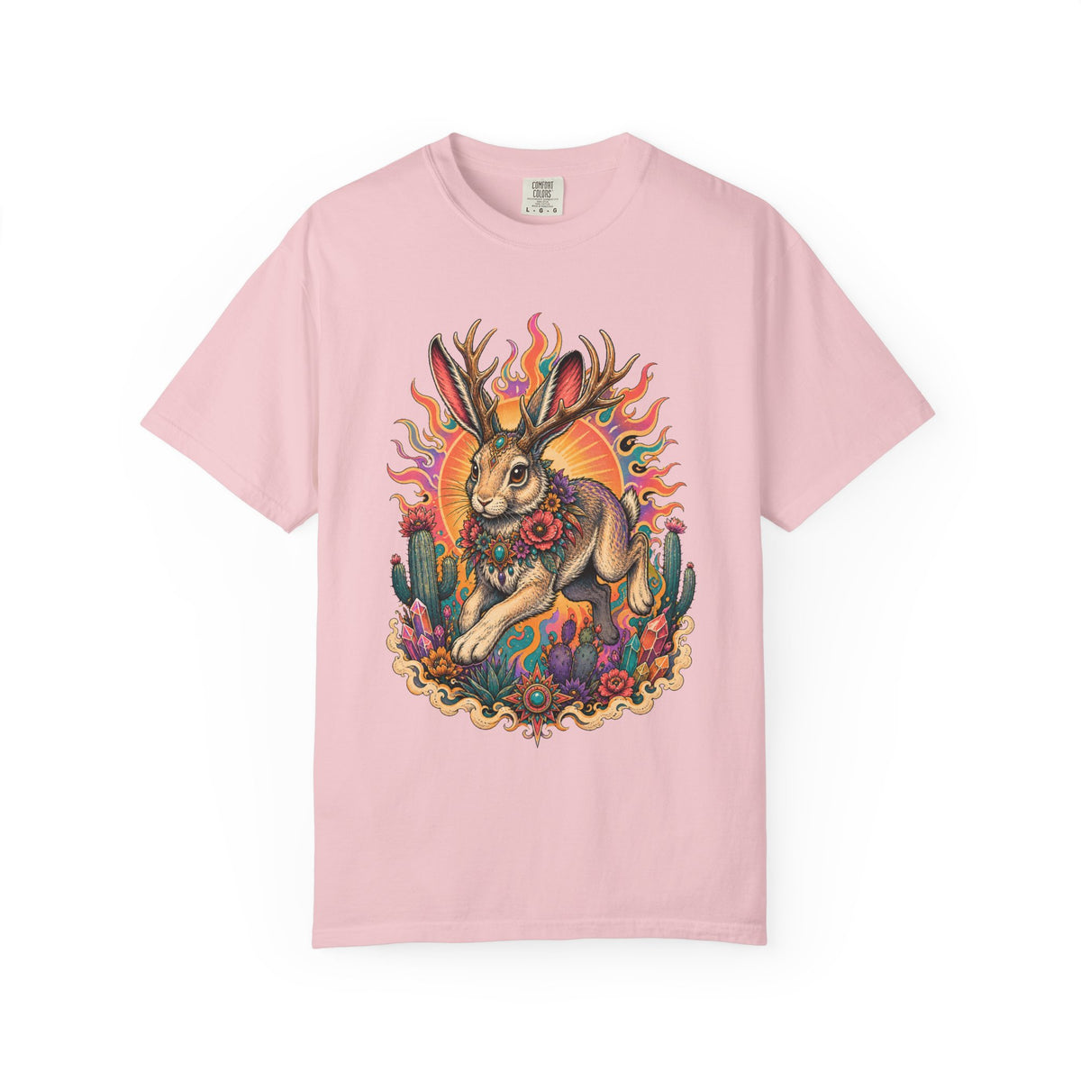 Psychedelic Desert Jackalope T-Shirt Graphic