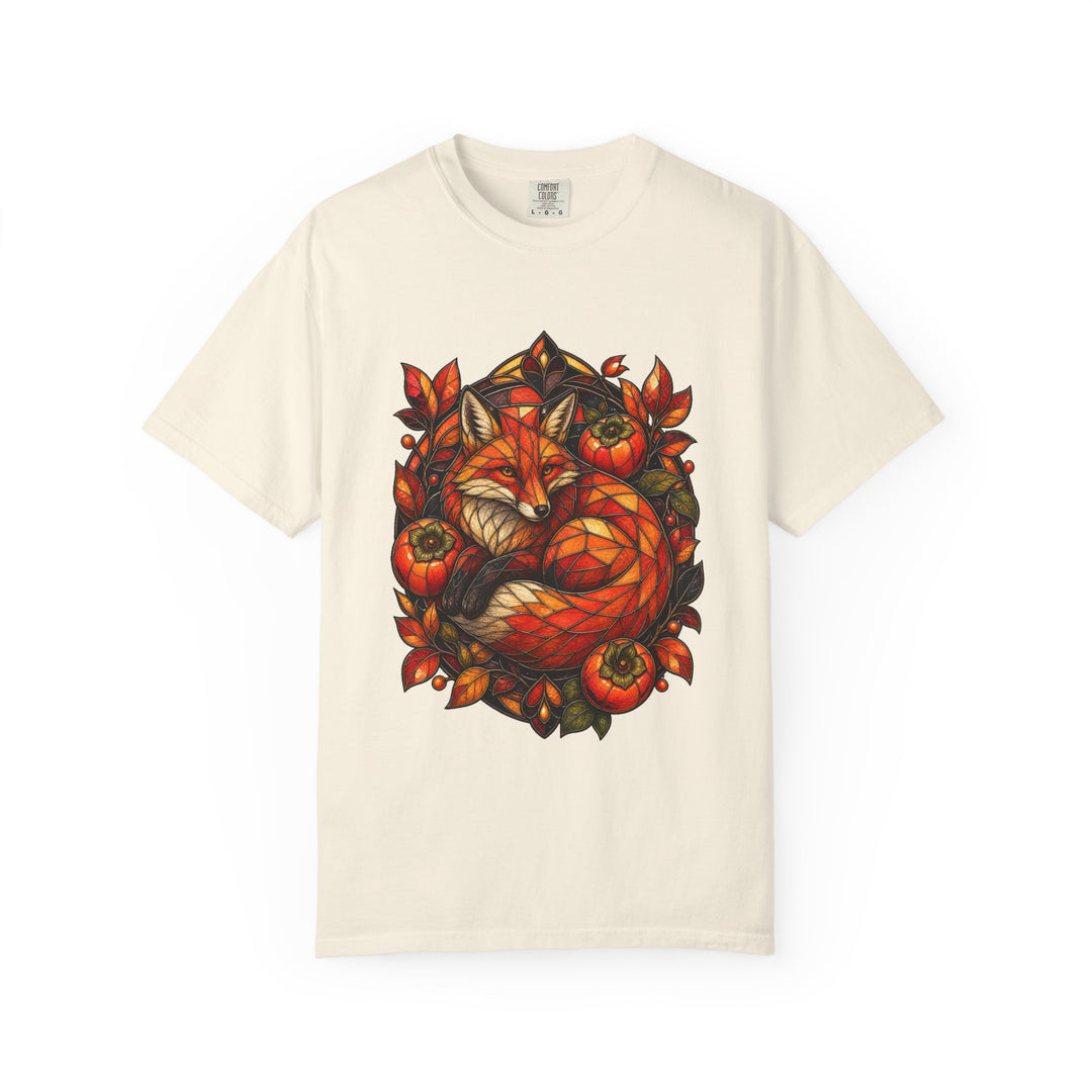 Stained Glass Persimmon Fox Graphic Tee