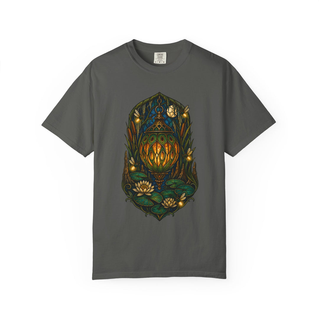 Swamp Lantern Stained Glass T-Shirt Graphic