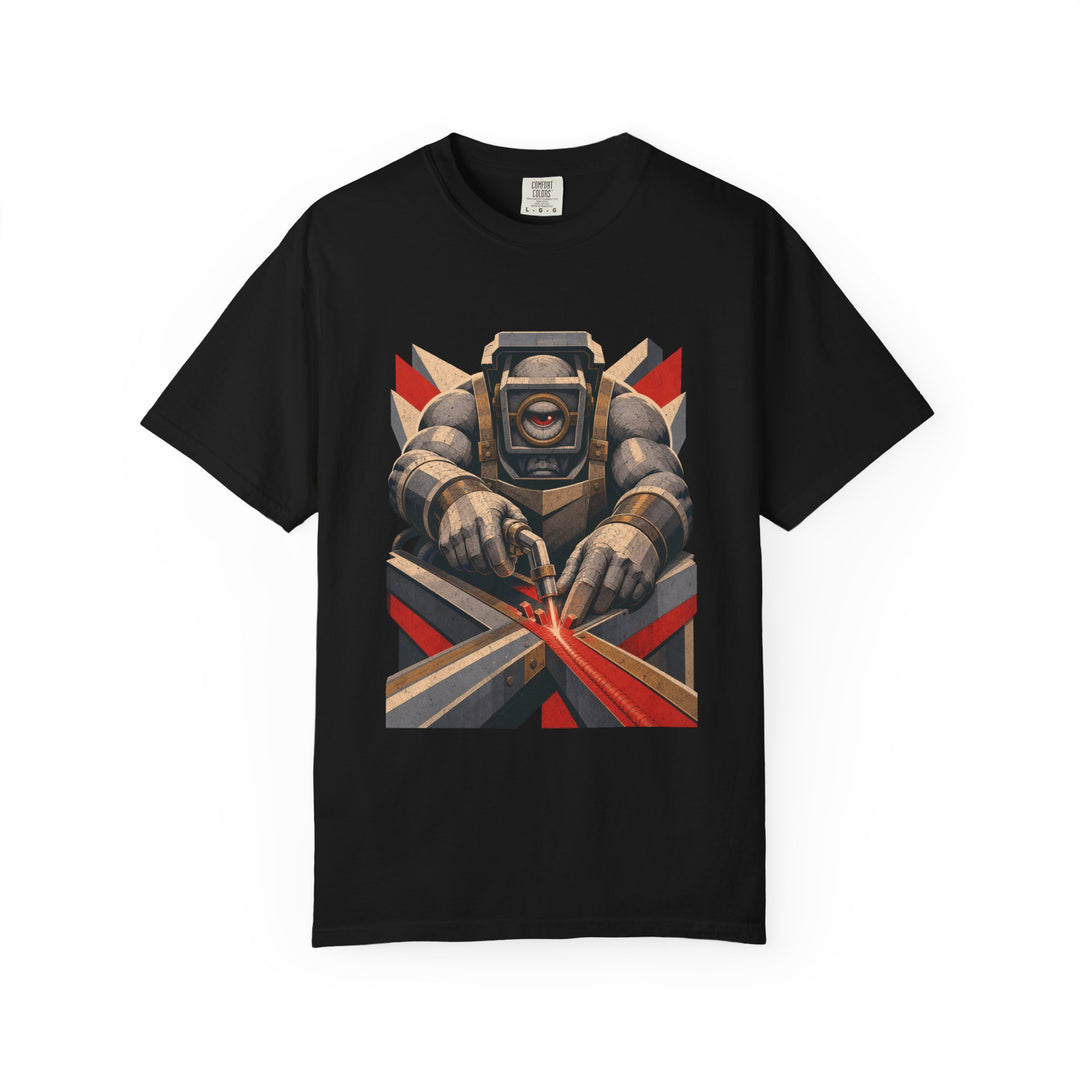 Cyclops Foundryman Brutalist Mythic Industrial Graphic Tee