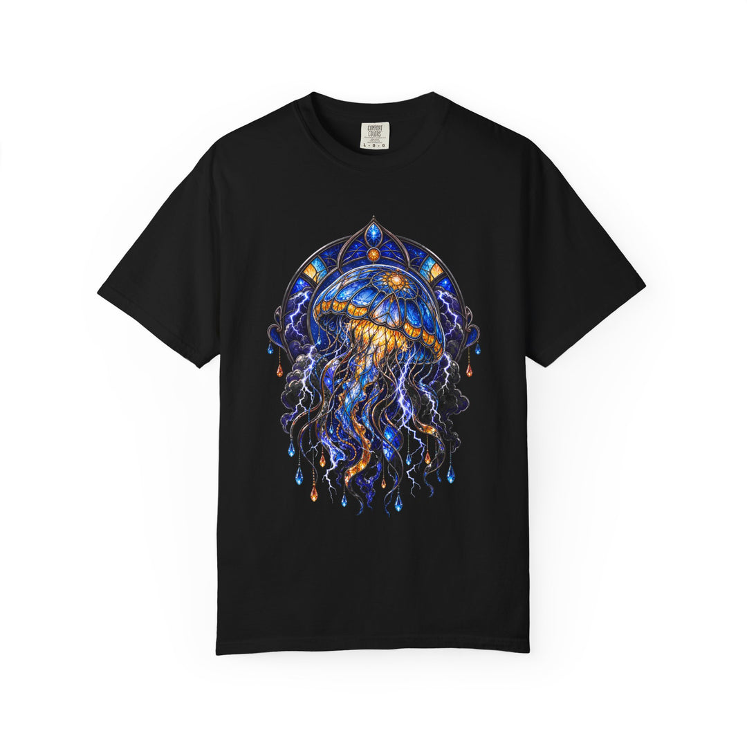 Stained Glass Thunder Jellyfish T-Shirt Graphic